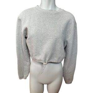 Belen Gina Vintage Sweatshirt Gray Cropped